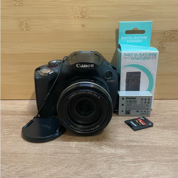 Canon Powershot SX30is black digital camera tested works - Picture 1 of 5